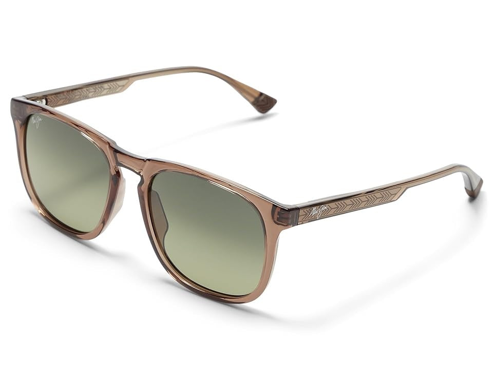 Maui Jim Kupaa (Shiny Trans Light Brown/Maui HtPolarized) Polarized Fashion Sunglasses