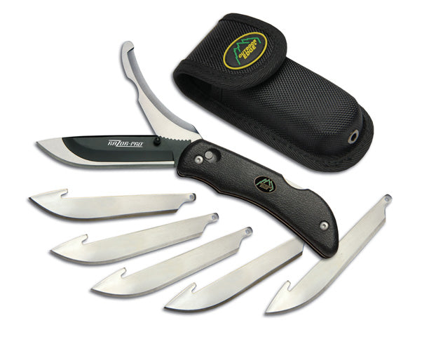 Studio Selection Outback Razor Outdoor Edge Razor-Pro Folding Hunting Knife 3.5 Drop Point 420 Stainl ...