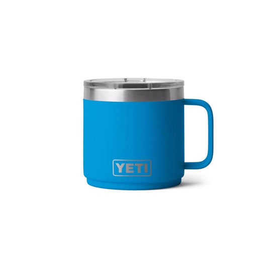 Yeti Rambler 14oz Stackable Mug with Magslider Lid Big Wave Blue