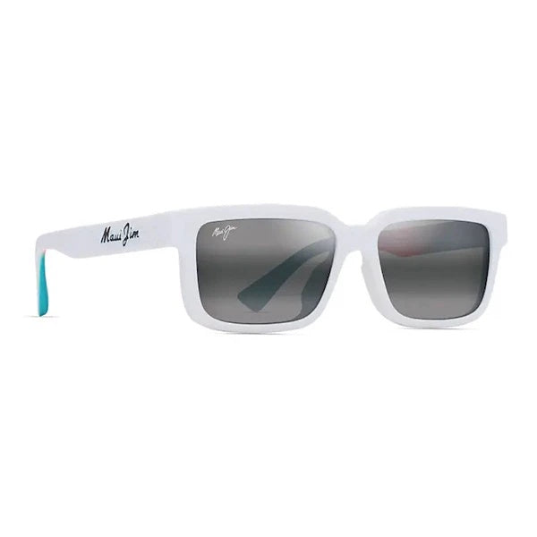 Men's Maui Jim Hiapo Polarized Sunglasses Matte White/Neutral Grey