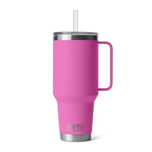 YETI Rambler 42 Oz Straw Mug, Wildflower Fuchsia