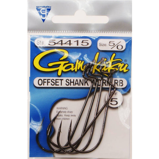 Gamakatsu Worm Hook Offset Shank Round Bend Multi-pack