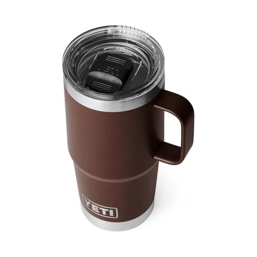 YETI Rambler 20 Oz Travel Mug with Stronghold Lid, Wetlands Brown