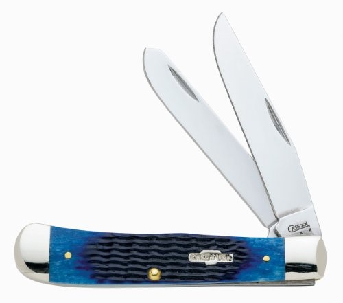 Case XX Trapper Clip  Spey Blade Blue Bone Rogers Corn Cob Jig Handle-02800