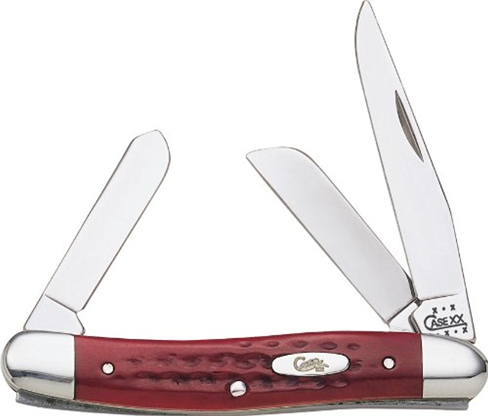 Case XX Stockman Clip  Sheepfoot  Pen Blade Jig Med Worn Red Bone Corn Cob