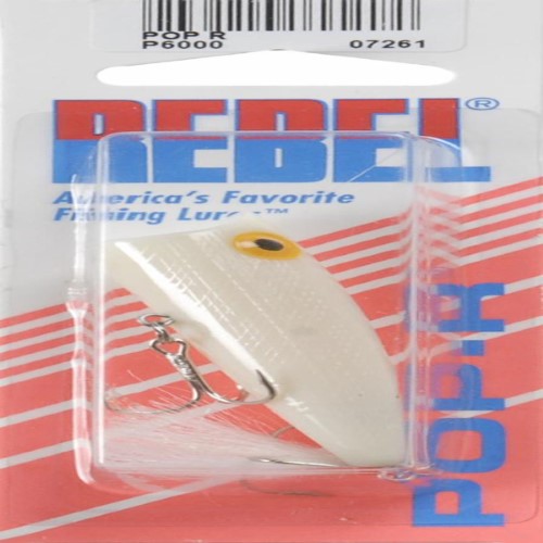 Rebel P6000 Pop-R Topwater Bait 2 1/2  1/4 Oz Bone Floating