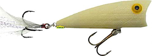 Rebel P6500 Magnum Pop-R Topwater Bait 3  1/2 Oz Bone Floating