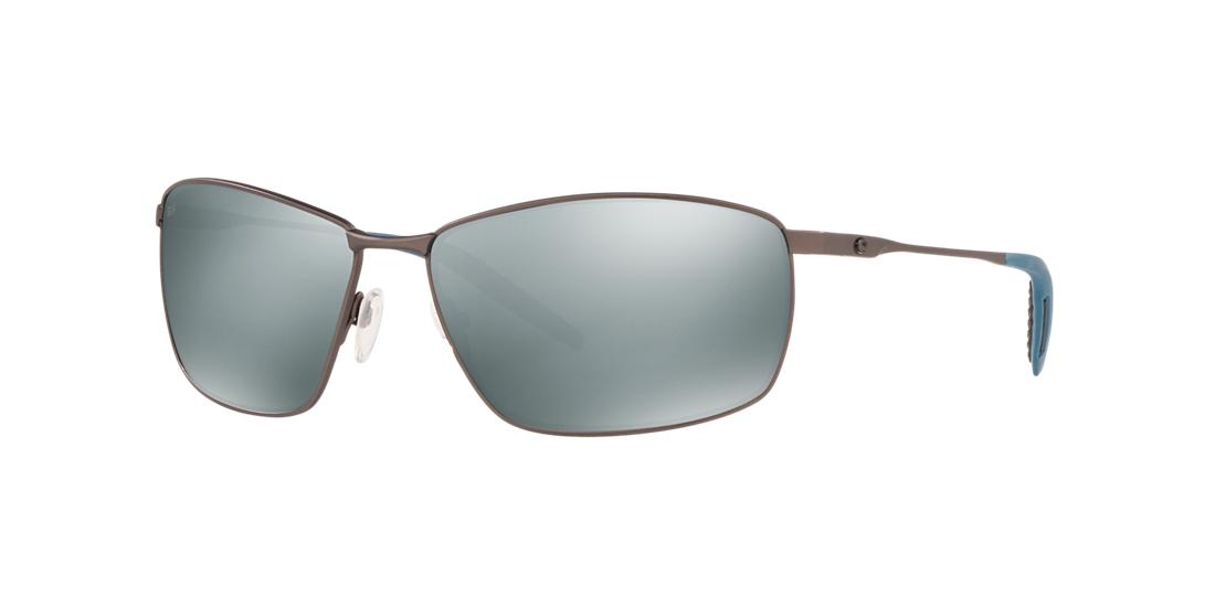 Costa Del Mar Men S Turret Polarized Rectangular Sunglasses  Matte Dark Gunmetal/Grey Silver Mirrored Polarized-580P  63 Mm