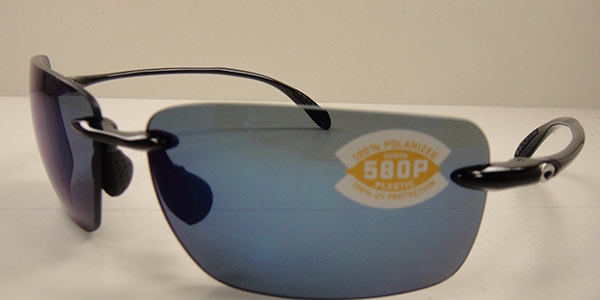 Costa Del Mar Unisex Gulf Shore  Blue Mirror/Shiny Black Frame  OS