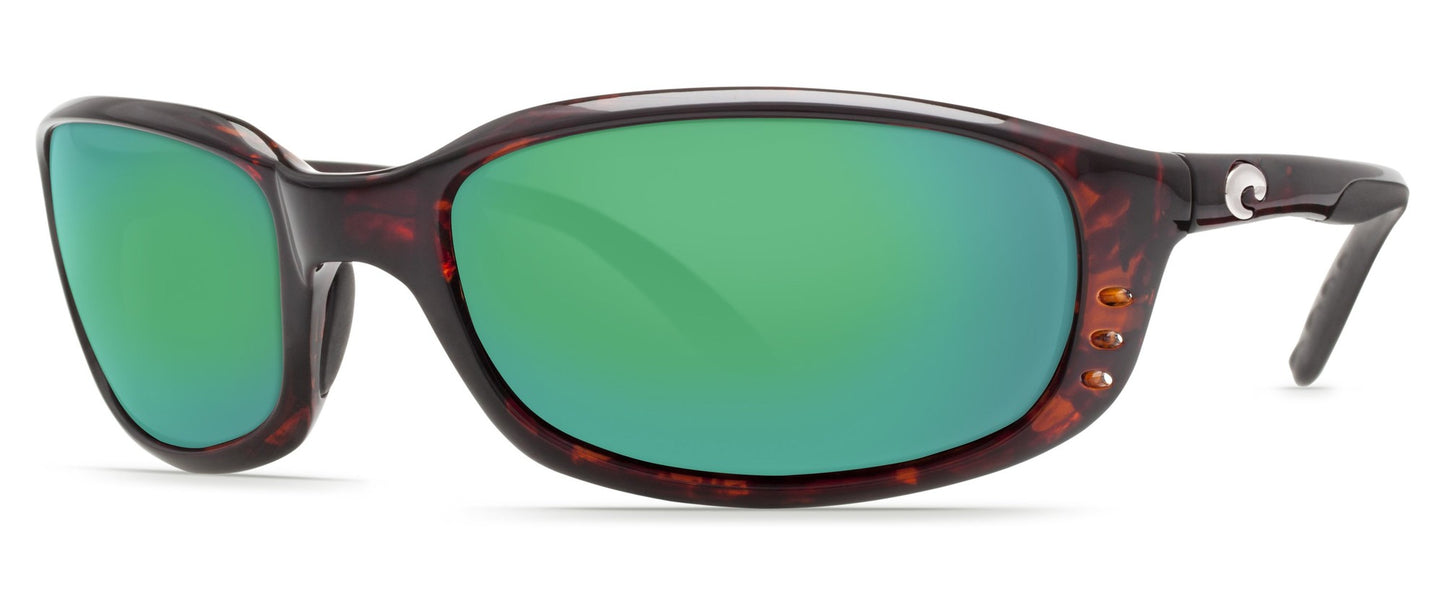 Costa Del Mar Brine Plastic Frame Green Mirror Glass Lens Unisex Sunglasses BR10OGMGLP