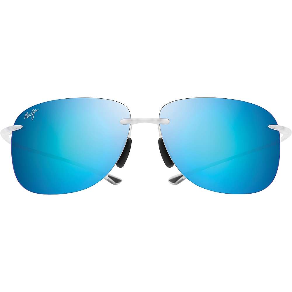 Maui Jim Hikina Sunglasses 05CM - Crystal Matte - Blue Hawaii Unisex Navigator