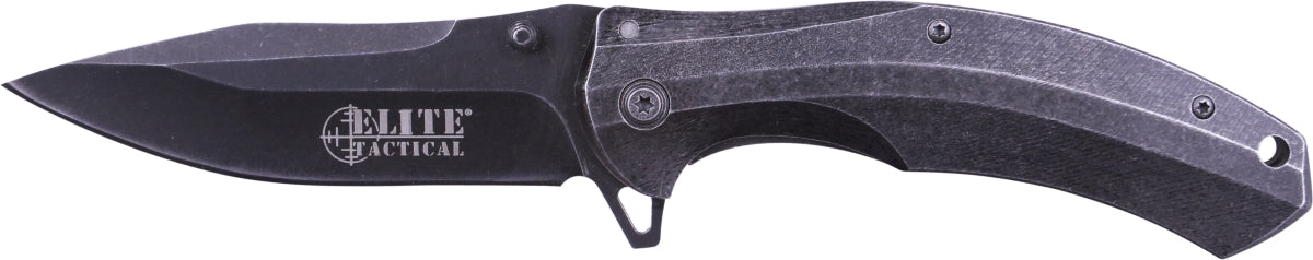 MAS-ET-1012 2018 3.75 in. SW Blade Folding Knife with Stainless Steel Handlewith Pocket Clip