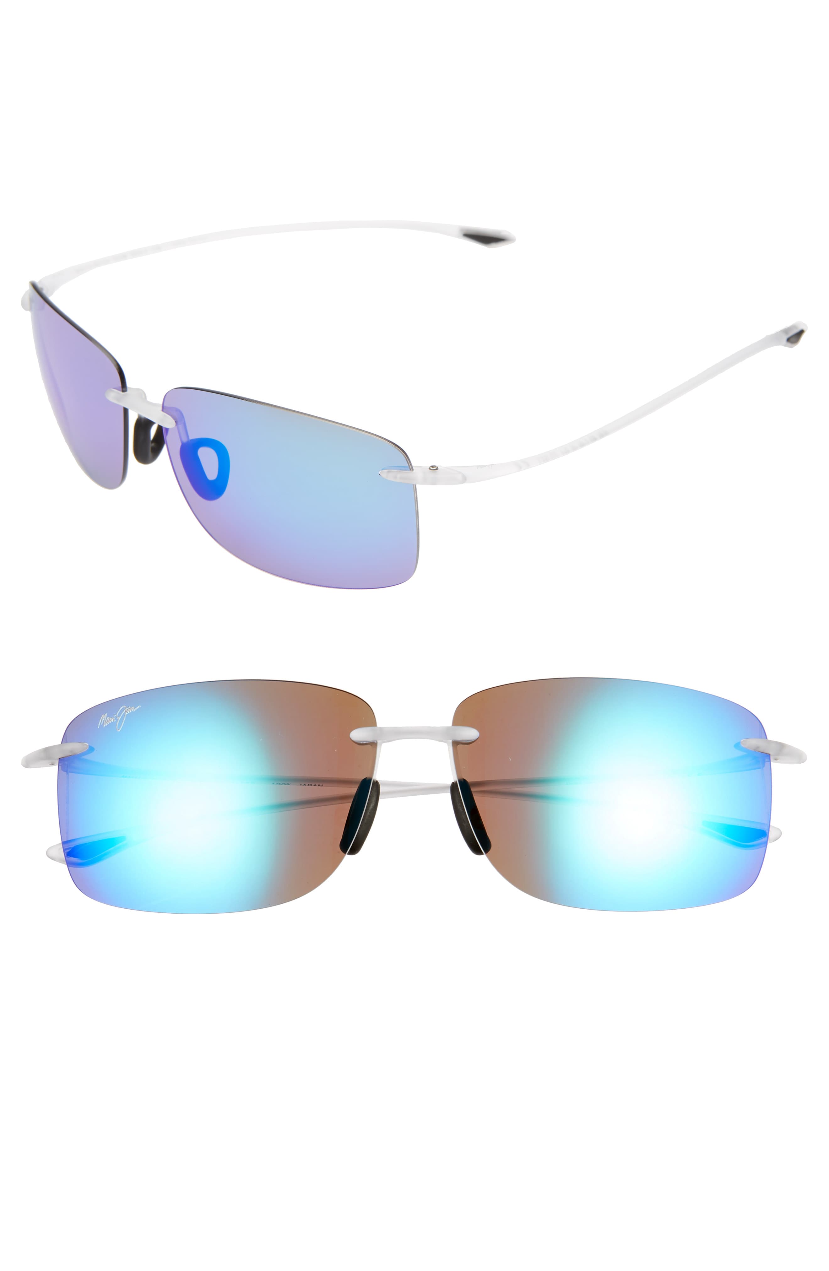 Maui Jim Hema Sunglasses 05CM - Crystal Matte - Blue Hawaii Unisex