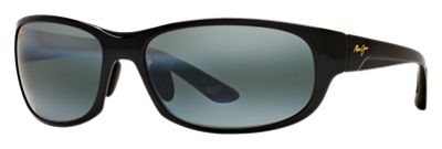 Maui Jim Twin Falls Sunglasses 02J - Gloss Black Fade - Neutral Grey Unisex Rectangle