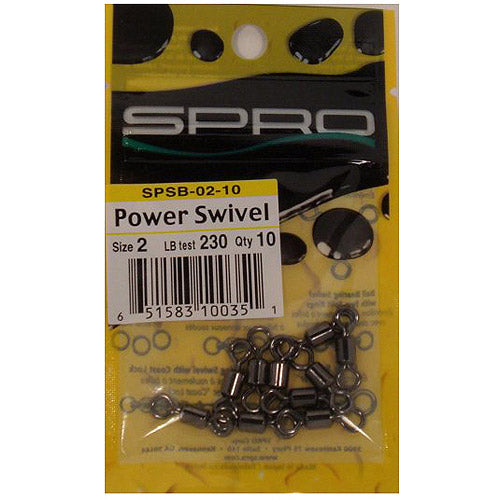 SPRO Power Swivel Black Nickel Plating  Size 2  10-Pack