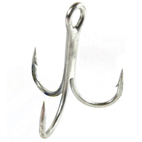 Round Bend Treble Hooks Multi-Colored