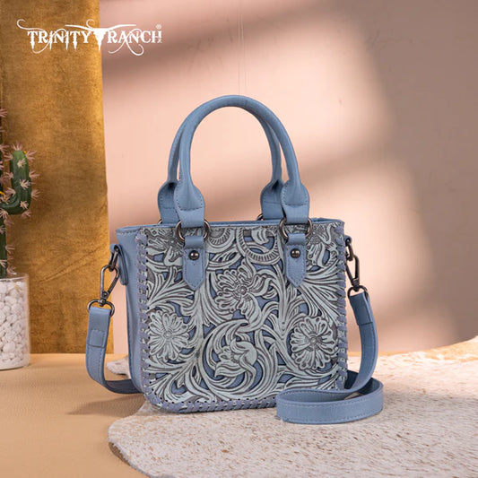 Trinity Ranch Floral Tooled Collection Mini Tote