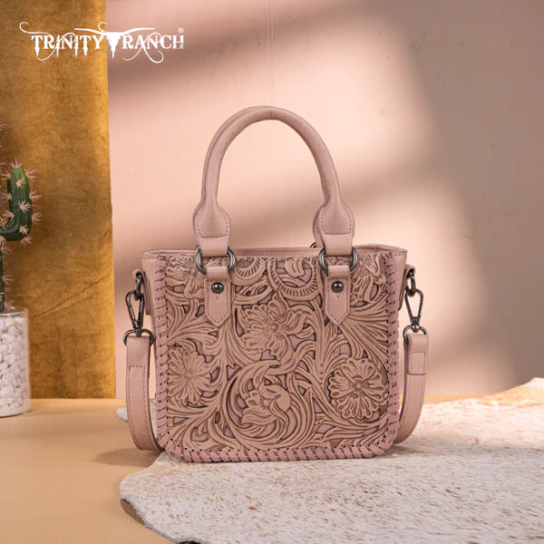 Trinity Ranch Floral Tooled Collection Mini Tote