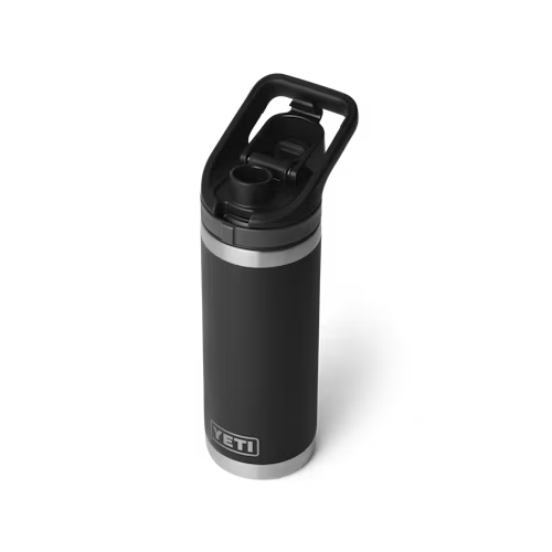 YETI - Rambler 18oz Water Bottle w/Color-Matched Flip Chug Cap - Black