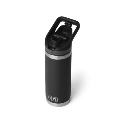 YETI - Rambler 18oz Water Bottle w/Color-Matched Flip Chug Cap - Black