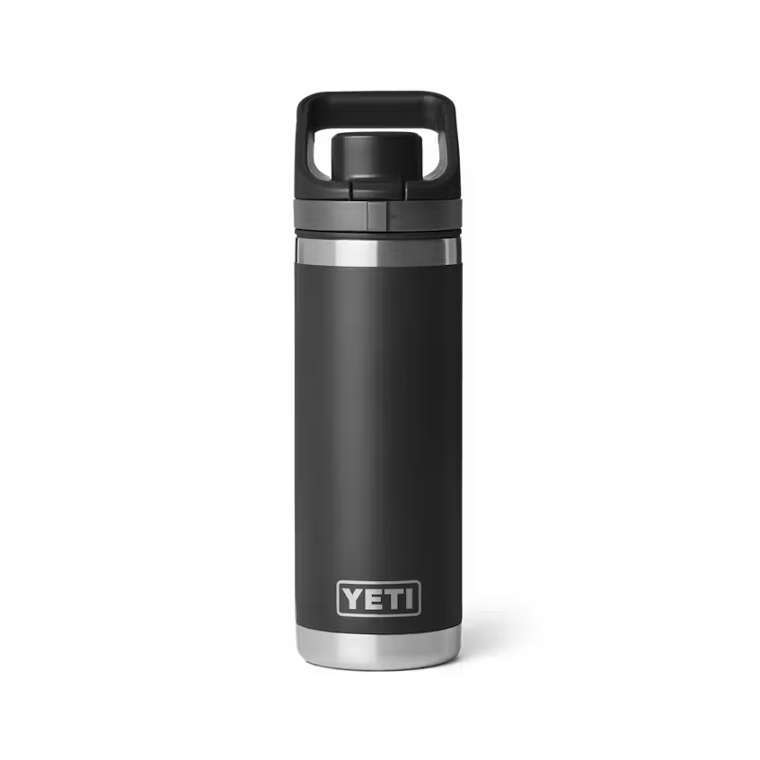 YETI - Rambler 18oz Water Bottle w/Color-Matched Flip Chug Cap - Black