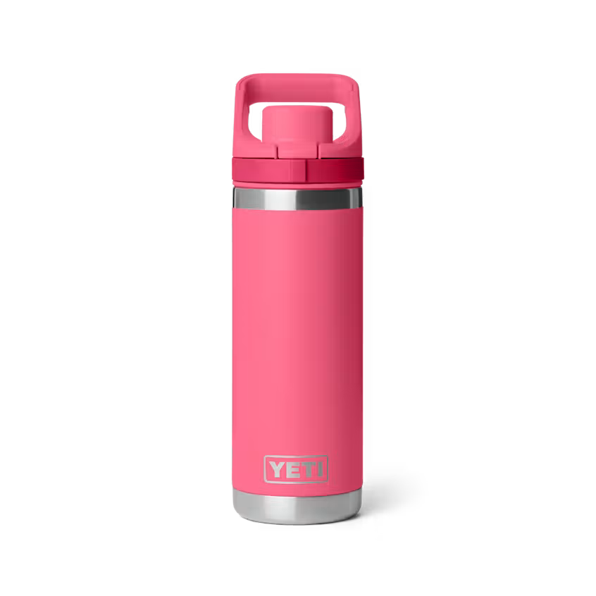 YETI - Rambler 18oz Water Bottle w/Color-Matched Flip Chug Cap - Tropical Pink