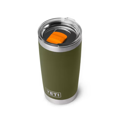 YETI - Rambler 20oz Tumbler w/Color-Blocked Magslider Lid - Olive/King Crab Orange