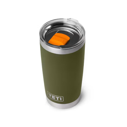 YETI - Rambler 20oz Tumbler w/Color-Blocked Magslider Lid - Olive/King Crab Orange