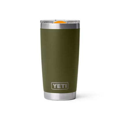 YETI - Rambler 20oz Tumbler w/Color-Blocked Magslider Lid - Olive/King Crab Orange