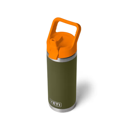 YETI - Rambler 18oz Water Bottle - Olive/King Crab Orange