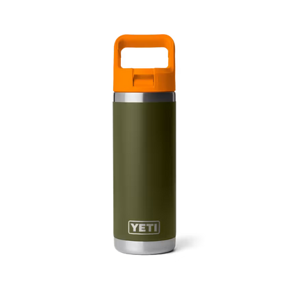 YETI - Rambler 18oz Water Bottle - Olive/King Crab Orange