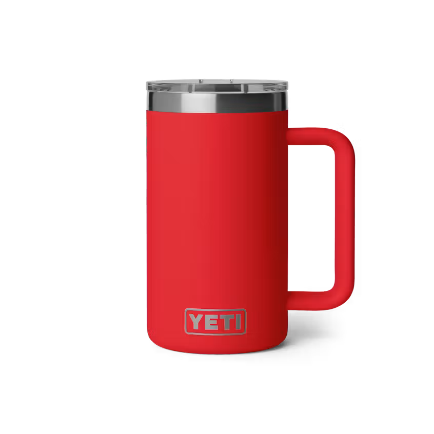 YETI - Rambler 24oz Mug w/Durasip Ceramic Lining - Rescue red