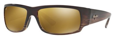 Maui Jim World Cup Sunglasses 01 - Chocolate Stripe Fade - Hcl Bronze Unisex Rectangle