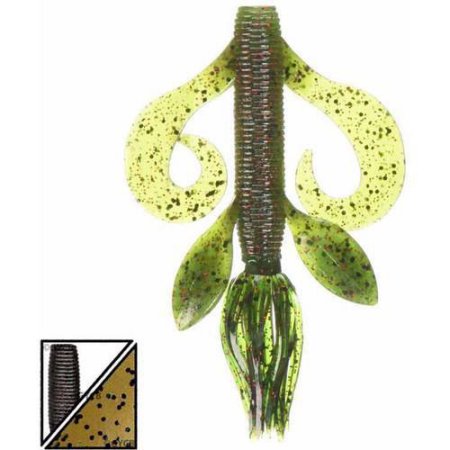 Yamamoto Baits Kreature Soft Bait  7  4in  Green Pumpkin with Large Black  YAM-5