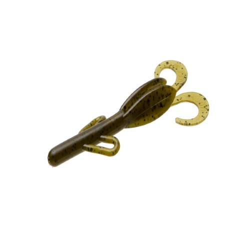 Zoom Baby Brush Hog Freshwater Fishing Soft Bait for Bass  Green Pumpkin  4   12-pack