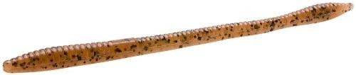 Zoom Trick Worm Freshwater Bass Fishing Soft Bait  Pumpkin  6 1/2   20-pack