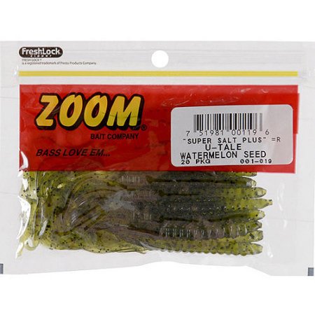 Zoom U-Tale Watermelon Seed 6    20Pk  Soft Baits