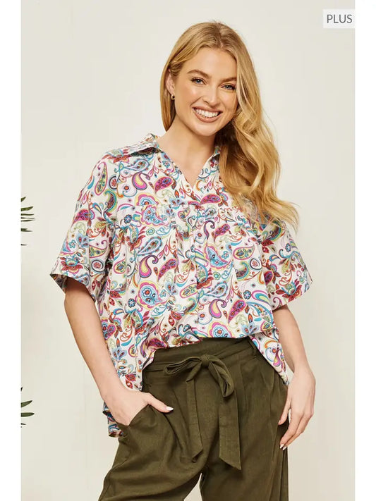 Paisley Printed Top
