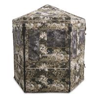 Hawk Ground Blinds Warrior Hunting Blind with Shadow Mesh Technlogoy Camo/Blackout