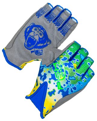 Fish Monkey Pro 365 Half-Finger Guide Gloves - Dolphin