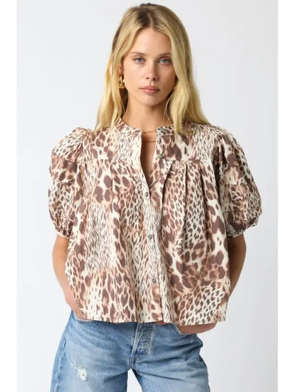 Olivaceous - Melisa Leopard Shirt