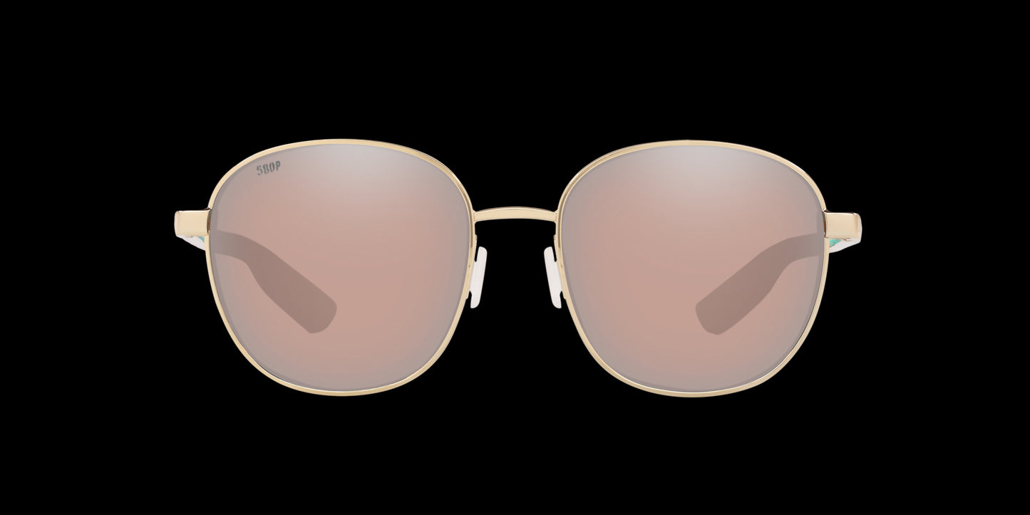 Costa Del Mar EGRET Copper Silver Mirror Polarized Polycarbonate Ladies Sunglasses EGR 296 OSCP 55