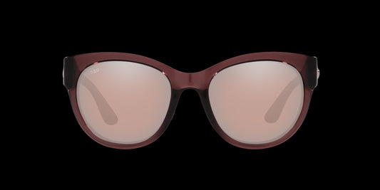 Costa Del Mar Maya Copper SIlver Mirror Polarized Glass Cat Eye Ladies Sunglasses 6S9011 901104 55