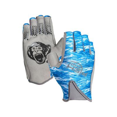 Fish Monkey Pro 365 Fingerless Fishing Guide Glove Blue Water Camo
