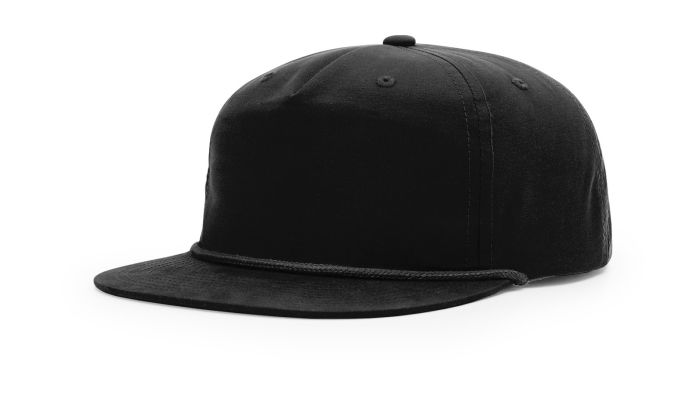 Richardson 256 Black with Black Rope Hat