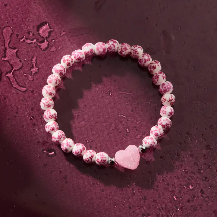 Holy Water Porcelain Heart Bracelet