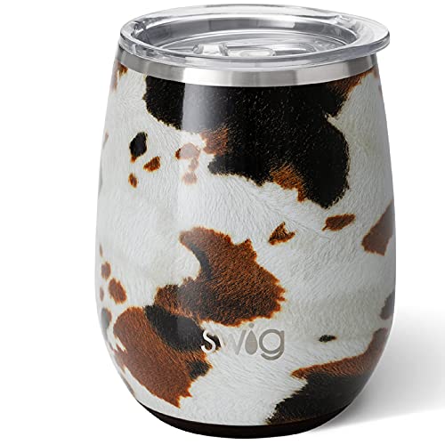 Swig Life 14oz Stemless Wine Cup | Insulated Stainless Steel Wine Tumbler | Hayride
