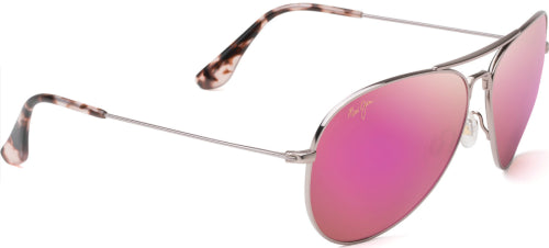 Maui Jim Mavericks Sunglasses 16R - Rose Gold - Maui Sunrise Unisex Aviator