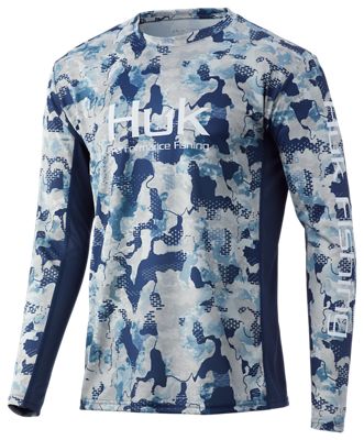 Huk Men's Icon X Refraction Hunt Club Long-Sleeve Fishing Shirt
