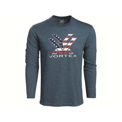 Vortex Optics Men's Stars and Stripes Long Sleeve Crew Neck T Shirt SKU - 301074